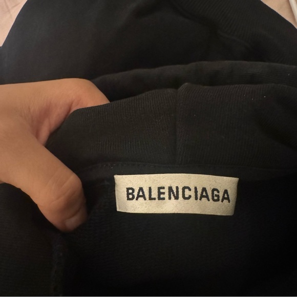 Balenciaga 2017 Archetype Black Logo Oversized Hoodie 🖤 - Picture 3 of 7